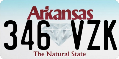 AR license plate 346VZK