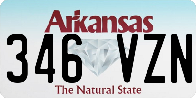 AR license plate 346VZN