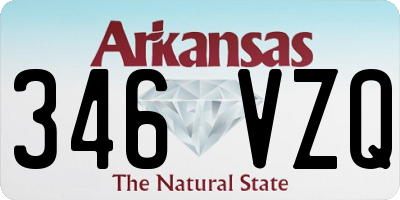 AR license plate 346VZQ