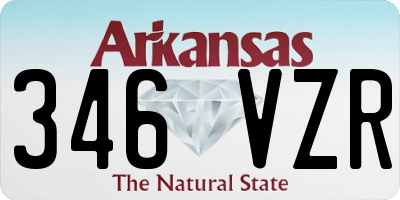 AR license plate 346VZR