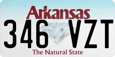 AR license plate 346VZT