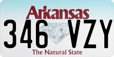 AR license plate 346VZY