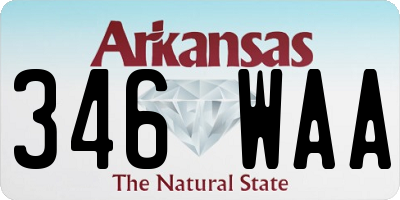 AR license plate 346WAA