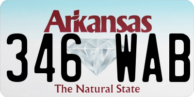 AR license plate 346WAB