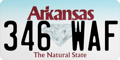 AR license plate 346WAF