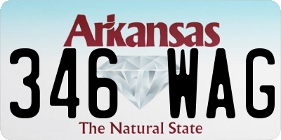 AR license plate 346WAG