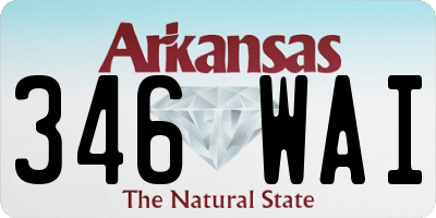 AR license plate 346WAI