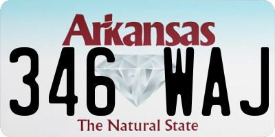 AR license plate 346WAJ