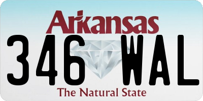 AR license plate 346WAL