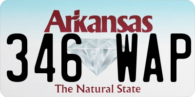 AR license plate 346WAP