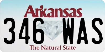AR license plate 346WAS