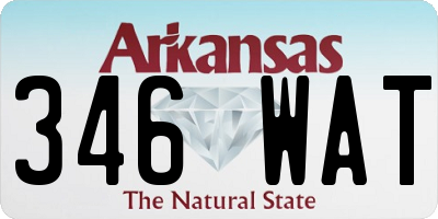 AR license plate 346WAT