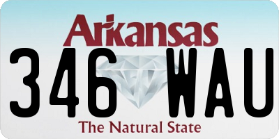 AR license plate 346WAU