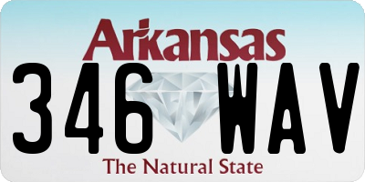 AR license plate 346WAV