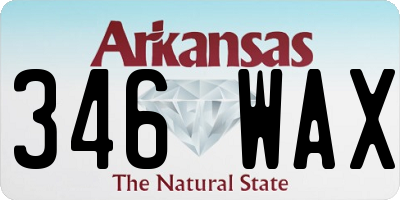 AR license plate 346WAX
