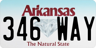 AR license plate 346WAY