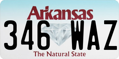 AR license plate 346WAZ
