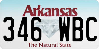 AR license plate 346WBC