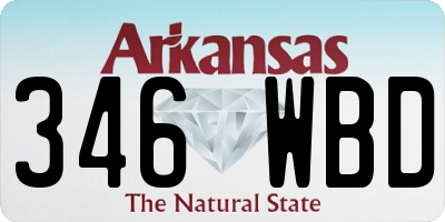 AR license plate 346WBD