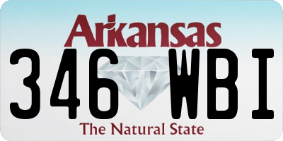 AR license plate 346WBI