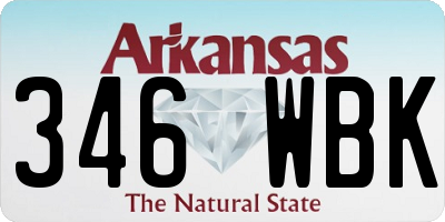 AR license plate 346WBK