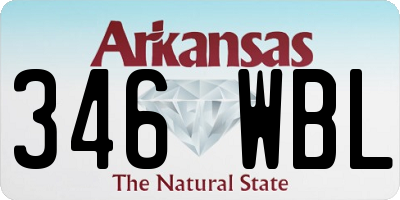 AR license plate 346WBL