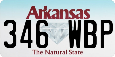 AR license plate 346WBP