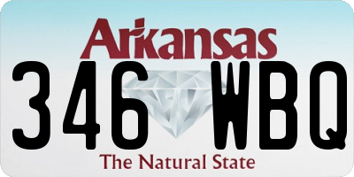 AR license plate 346WBQ