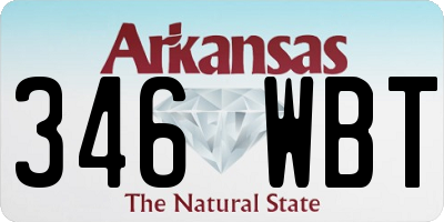 AR license plate 346WBT