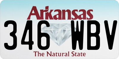 AR license plate 346WBV