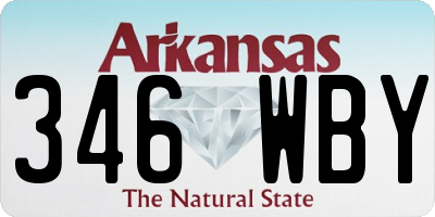 AR license plate 346WBY