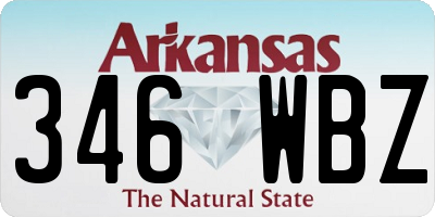 AR license plate 346WBZ