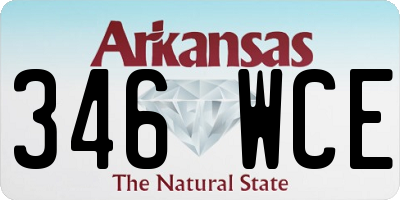 AR license plate 346WCE