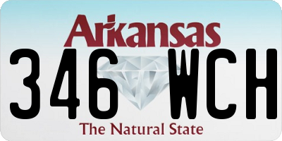 AR license plate 346WCH