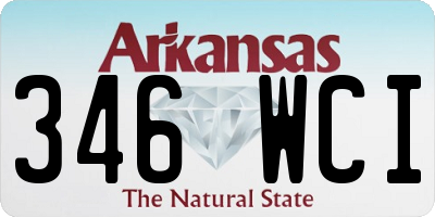 AR license plate 346WCI