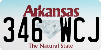 AR license plate 346WCJ