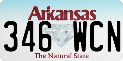 AR license plate 346WCN