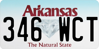 AR license plate 346WCT