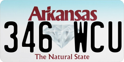 AR license plate 346WCU