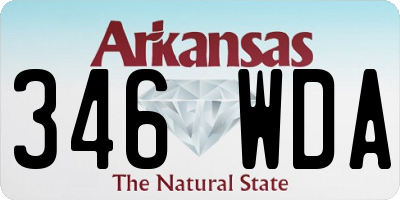 AR license plate 346WDA