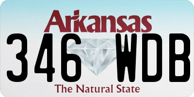 AR license plate 346WDB
