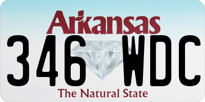 AR license plate 346WDC