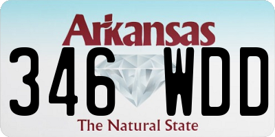 AR license plate 346WDD