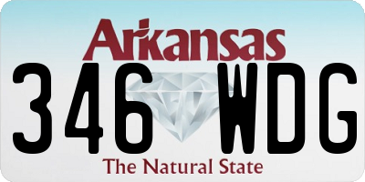 AR license plate 346WDG