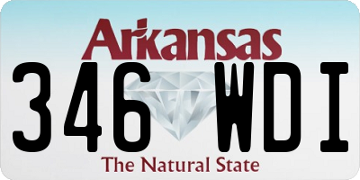 AR license plate 346WDI