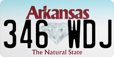 AR license plate 346WDJ