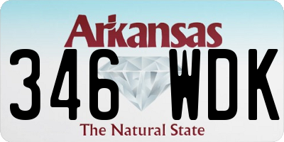 AR license plate 346WDK