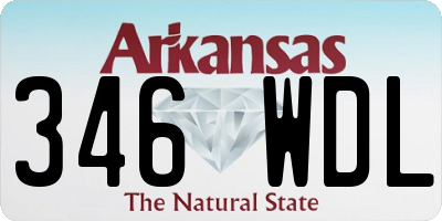 AR license plate 346WDL