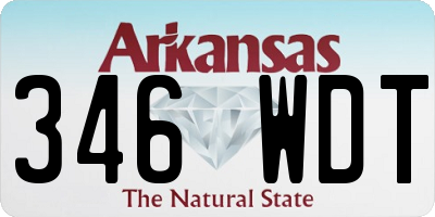 AR license plate 346WDT
