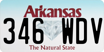 AR license plate 346WDV